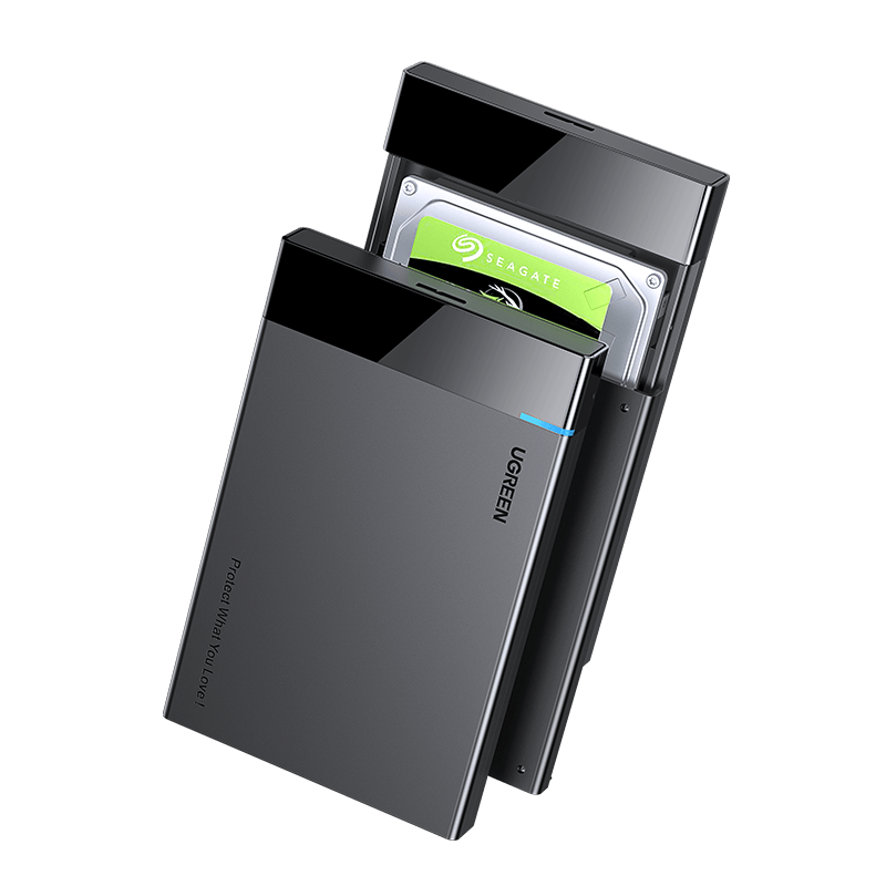 UGREEN USB3.1 External Hard Drive Enclosure, 2.5-Inch, Compatible with Laptops And Desktop Computers, SATA Interface for SSD And HDD, [6Gbps]