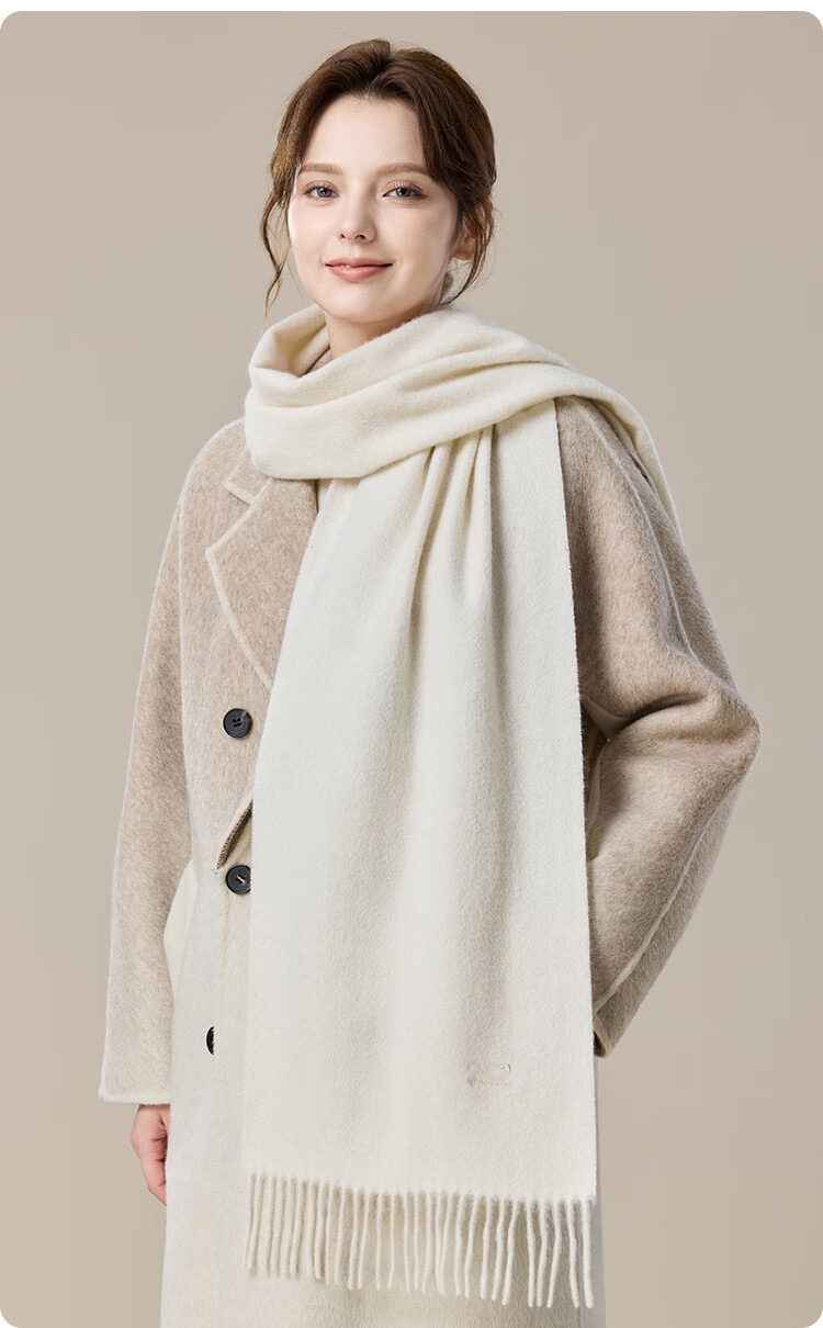 JIUMU 100% Cashmere Scarf for Women, Autumn And Winter Shawl, Warm Neck Wrap, Gift for Girls, National Day Birthday Present, Gift Box Packaging 13