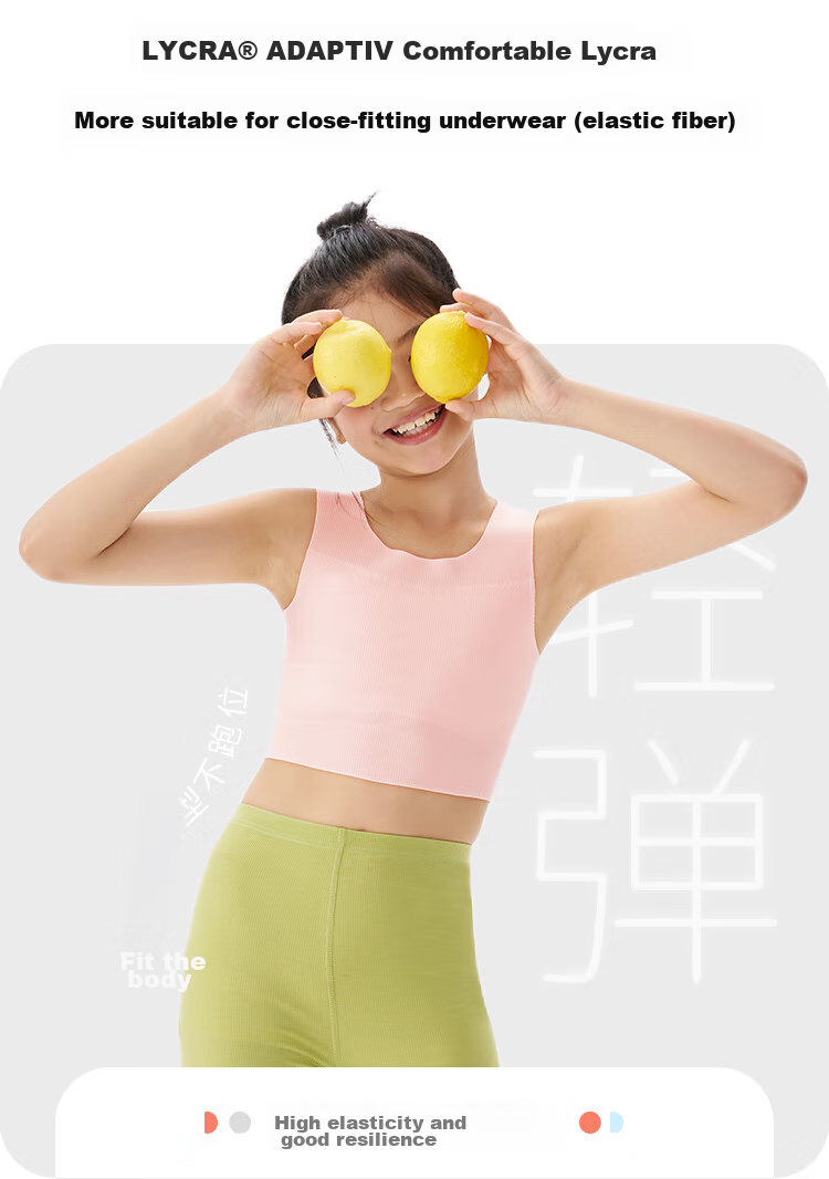 Q21 [Xiaoyumian] Girls' Underwear, Puberty Student Bra, Breathable, Sweat-Absorbing, Sports, Anti-Shock, Seamless Development Vest 8