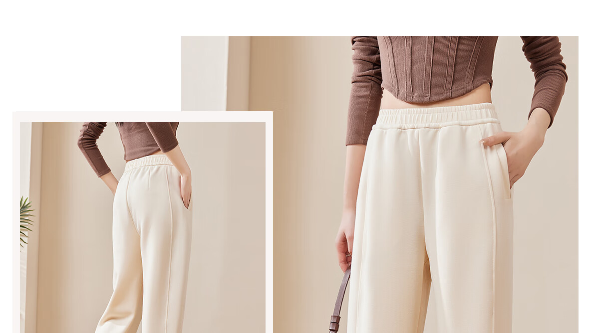 Chushen Women's Casual Pants, Fashionable And Versatile, High-Waisted Loose-Fitting Slimming Nine-Point Harem Pants, Grandma Pants S141K2005 26
