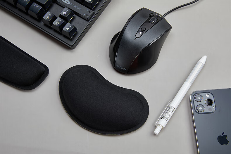 CAPERE Mouse Pad Wrist Rest, Slow Rebound Hand Support Wrist Pad, Comfortable Wrist Rest for Computer Office Use, Lucky Cat H218, 138X85X25mm 8
