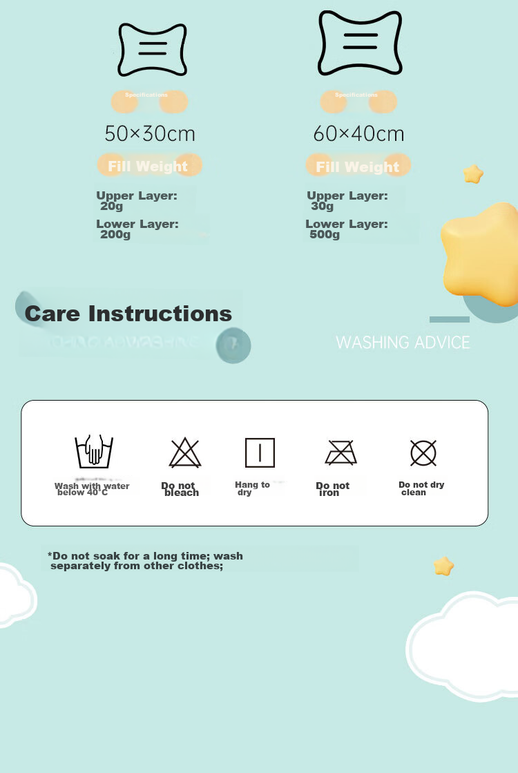 Dohia Pillow Core, European Light Luxury Embroidered Silk Fiber Pillow, Student And Adult Soft Pillow Core, Single Pack, 74*48cm 17