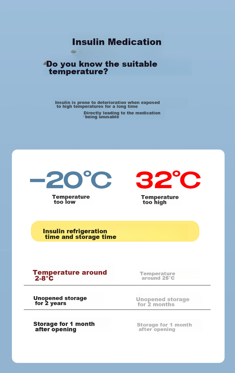 MENGXUAN Insulin Refrigerator Box, Portable Mini Fridge, Rechargeable Personal Cooling, Interferon Growth Hormone Outdoor Cooler 6