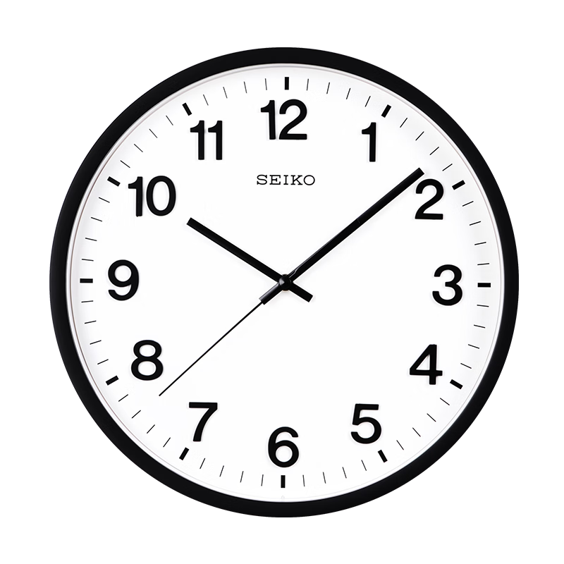 SEIKO Clock, Home Use, No Drilling Required, 12 Inches 30cm, Three-Dimensional Scale, Simple Design for Living Room And Bedroom Wall Clock
