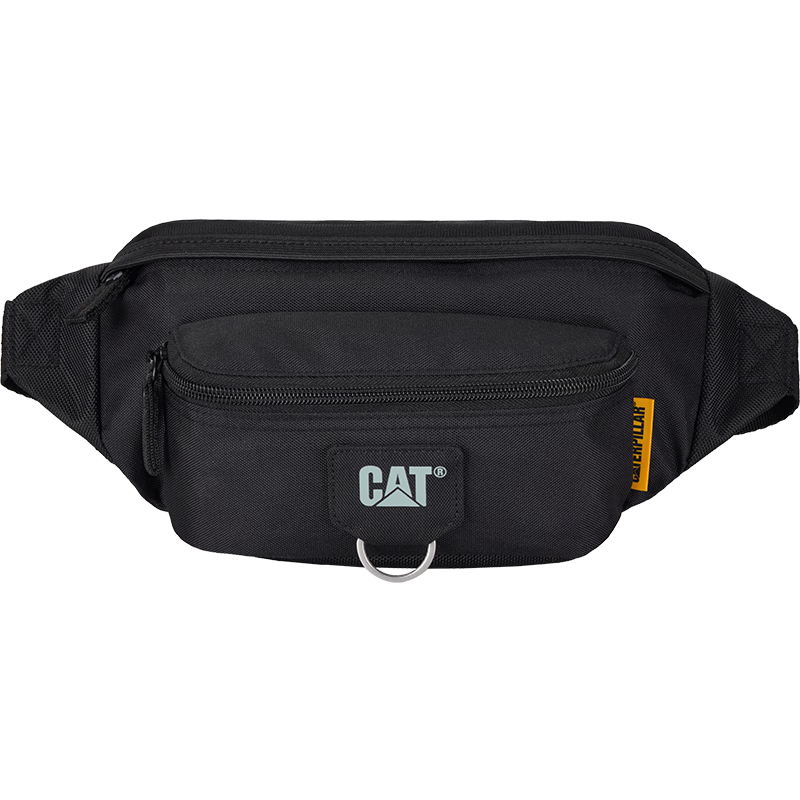 CAT Waist Bag, Lightweight Chest Bag, Water-Resistant Crossbody Bag, Cycling Sports Phone Pouch, Multi-Pocket Small Bag, Gift, Black, 84577