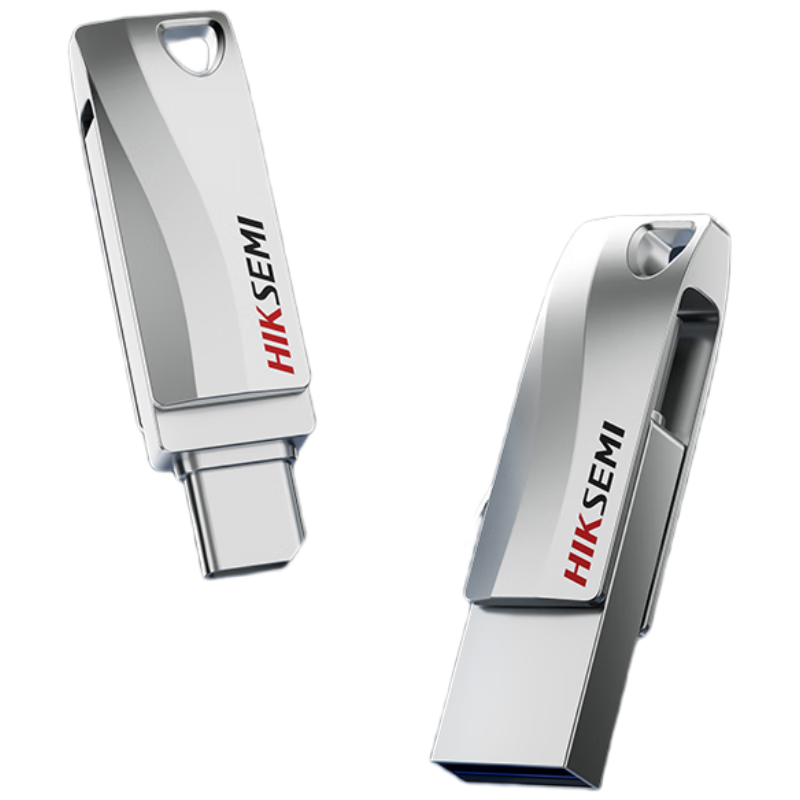 HIKVISION 256GB Dual Type-C Interface Smartphone USB Flash Drive S400 USB3.2 High Capacity Fast Flash Drive, Read Speed 450MB/s, Compatible with Huawei And Apple Phones, Computers, Universal Thumb Drive