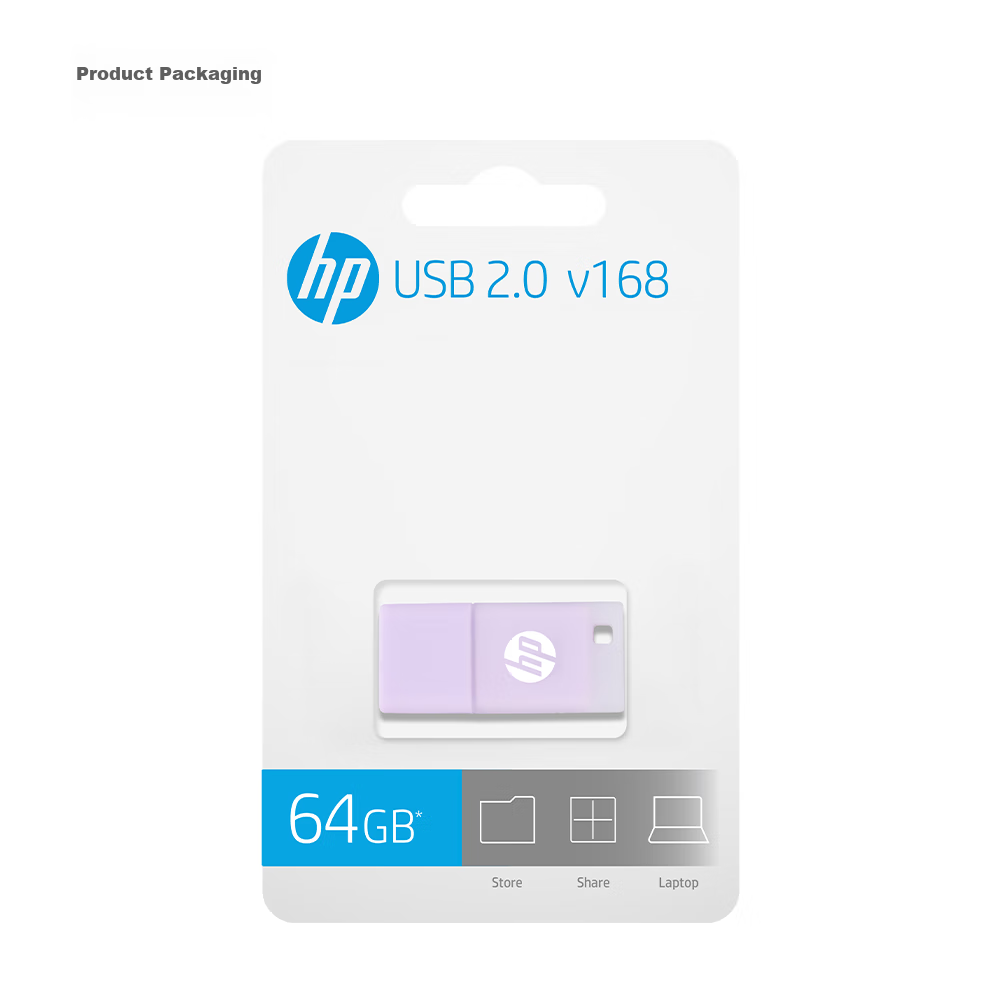 HP 64GB USB2.0 Flash Drive, V168, Micro Blue, Cute Creative Computer Pen Drive, Business Office Student USB Drive 11