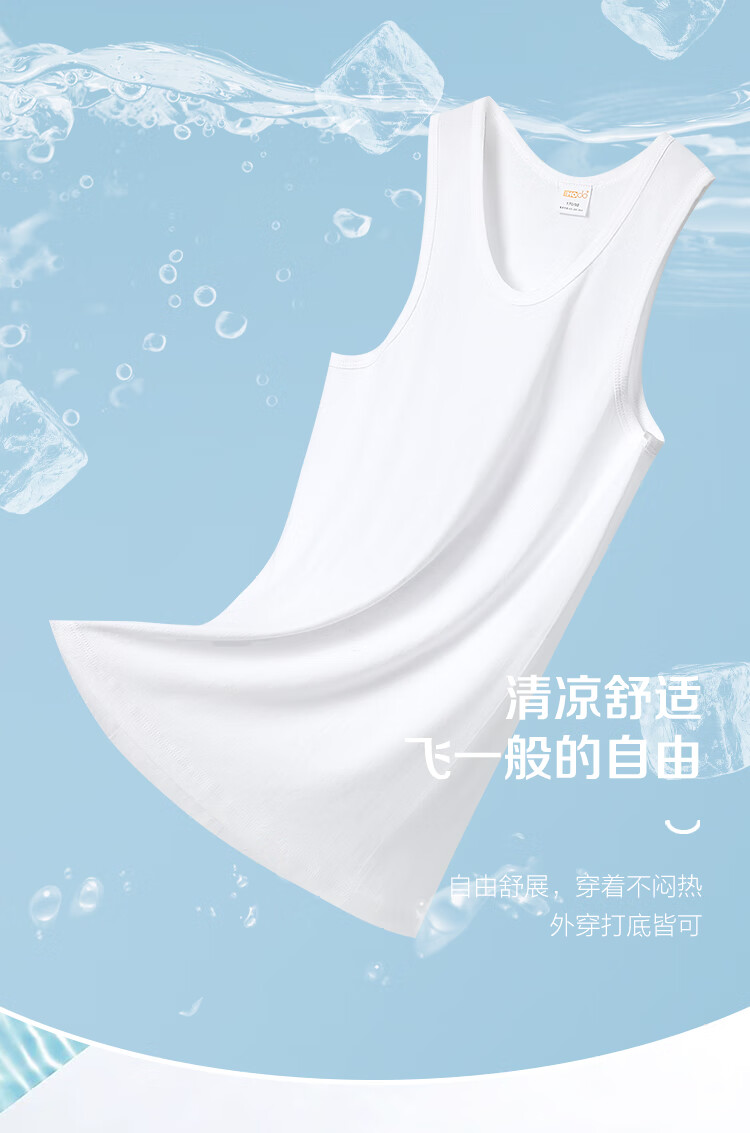 Hodohome Men's Pure Cotton Sleeveless Tank Top, All-Season Undershirt, Basic Undershirt for Men, White, 3XL, 185/110 5