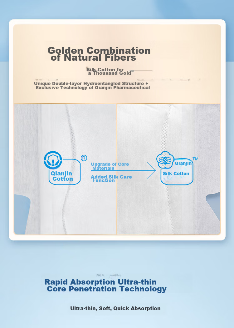 Qianjinjingya Ultra-Absorbent Ultra-Thin Breathable Overnight Sanitary Napkins 290mm*8 Pieces*1 Pack Sold by JD Menstrual Pads 6