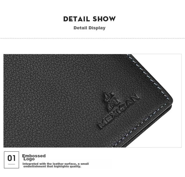 MEXICAN Men's Wallet, Genuine Top-Grain Leather, Multi-Card Slots, High-End Gift Box, Birthday Present for Men And Fathers 14