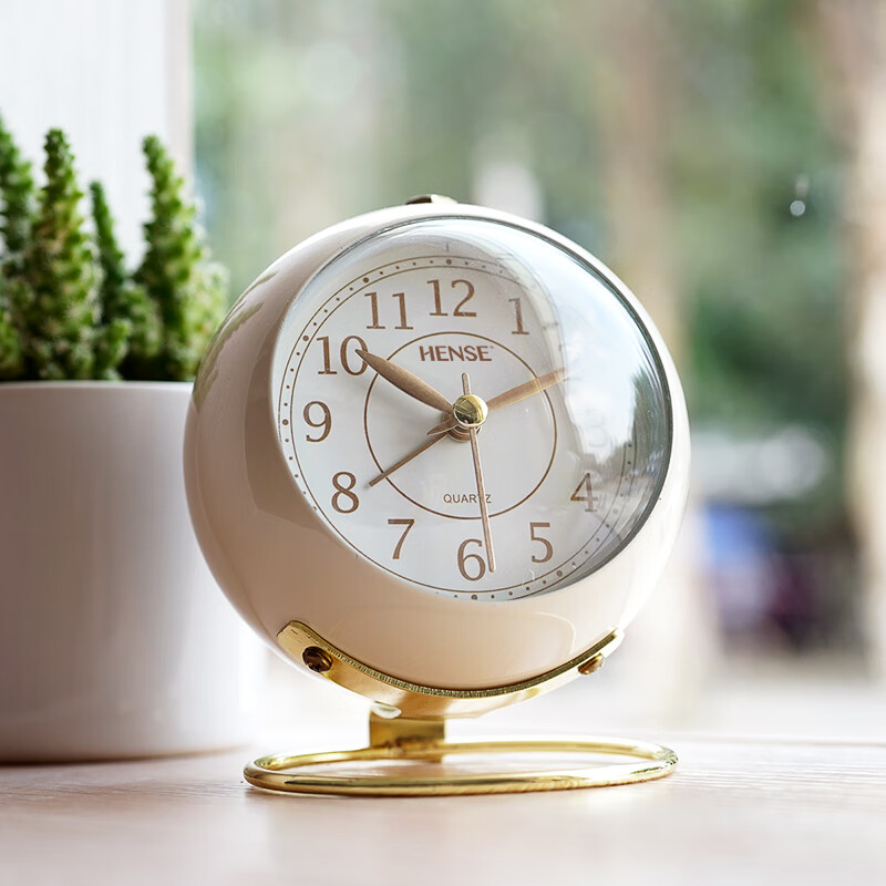 Hense Kids Creative Fashion Alarm Clock Desktop Student Wake-Up Bedroom Bedside Table Clock Small Desk Clock HA08 Green Back to School Season