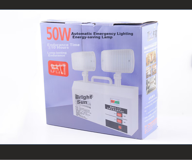 Jujingyang 500,000 Lumens Dual-Head Emergency Light, Fire Safety Exit Sign, Supermarket Rechargeable Wall-Mounted Light, Automatic Illumination during Power Outage 18