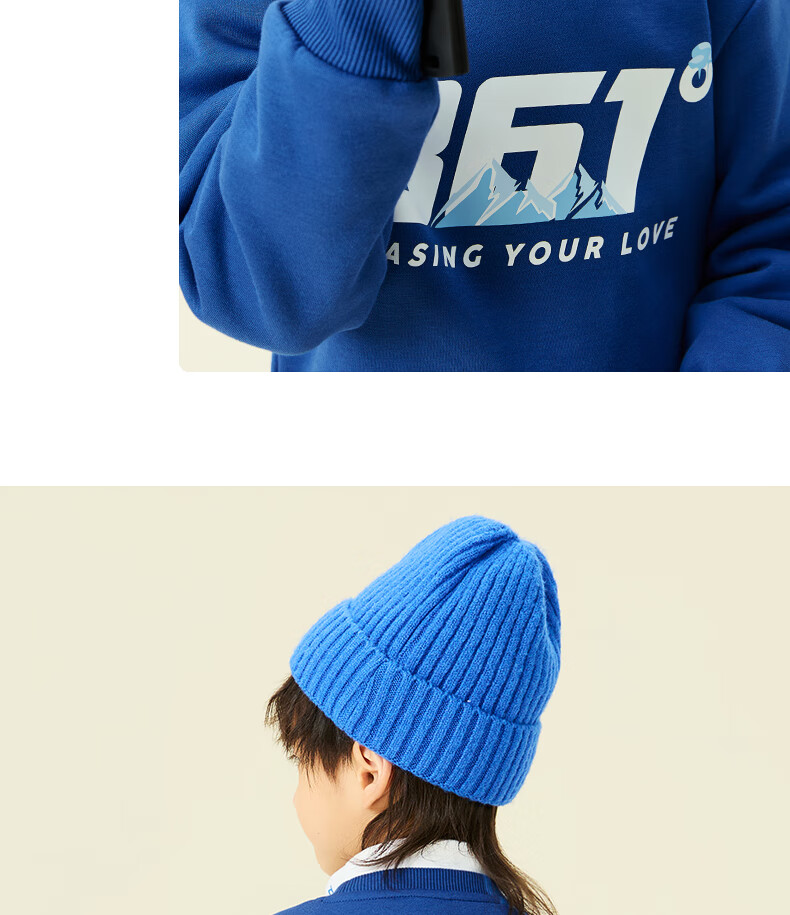 361° Kids Hoodie Autumn Winter 25 Fleece Lined Pullover Sweatshirt for Boys and Girls Ages 3-14 Blue 170 32