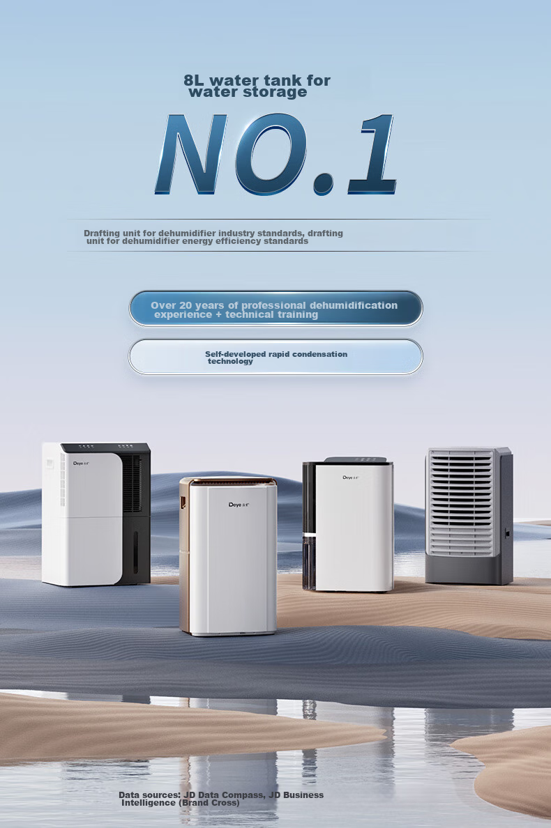 Deye Dehumidifier 60L/Day Home Basement Villa Clothes Drying Inverter Air Purifier Formaldehyde Removal V60Max 1