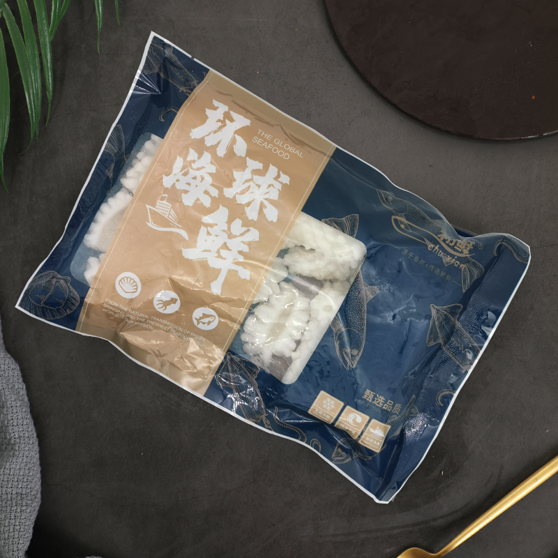 初鲜鲜冻鱿鱼花400g 鲜捕速冻锁鲜 铁板鱿鱼烧烤火锅食材 海鲜软足类