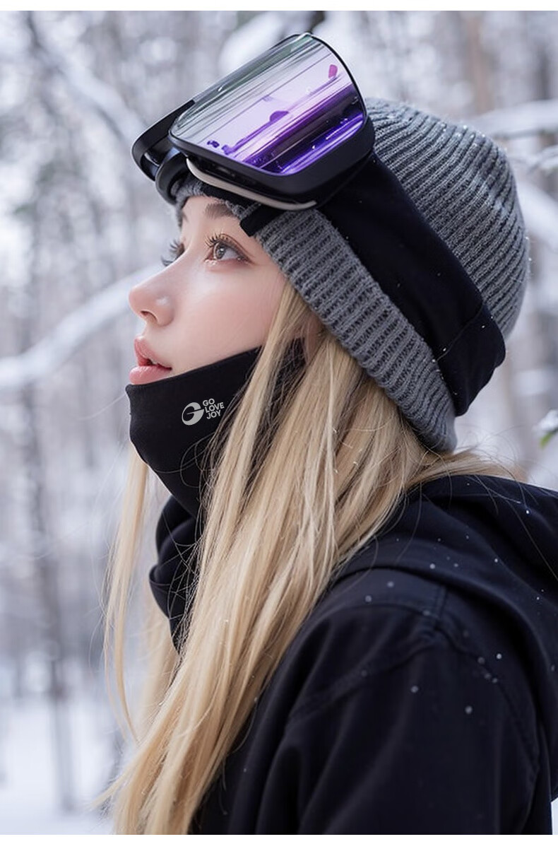 GOLOVEJOY High Joy Ski Mask Women's Winter Face and Neck Protection Windproof Cold Resistant Outdoor Neck Warmer Men's Cycling Headwear 54 7