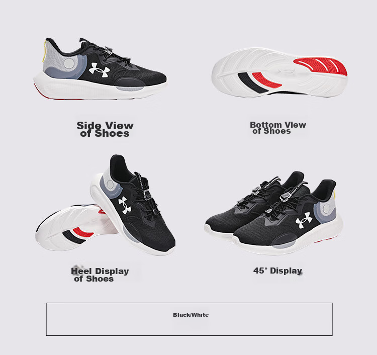 Under Armour Children's Shock-Absorbing Non-Slip Exam Shoes for Older Boys, Breathable Lace-Up Running Shoes 21