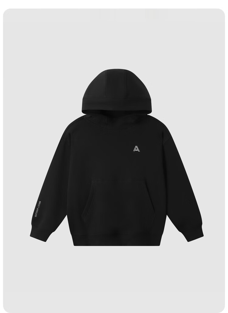 Annil Children's Clothing Hooded Sweatshirt for Boys And Girls, New Winter 2024 Style, Black, Size 140 5