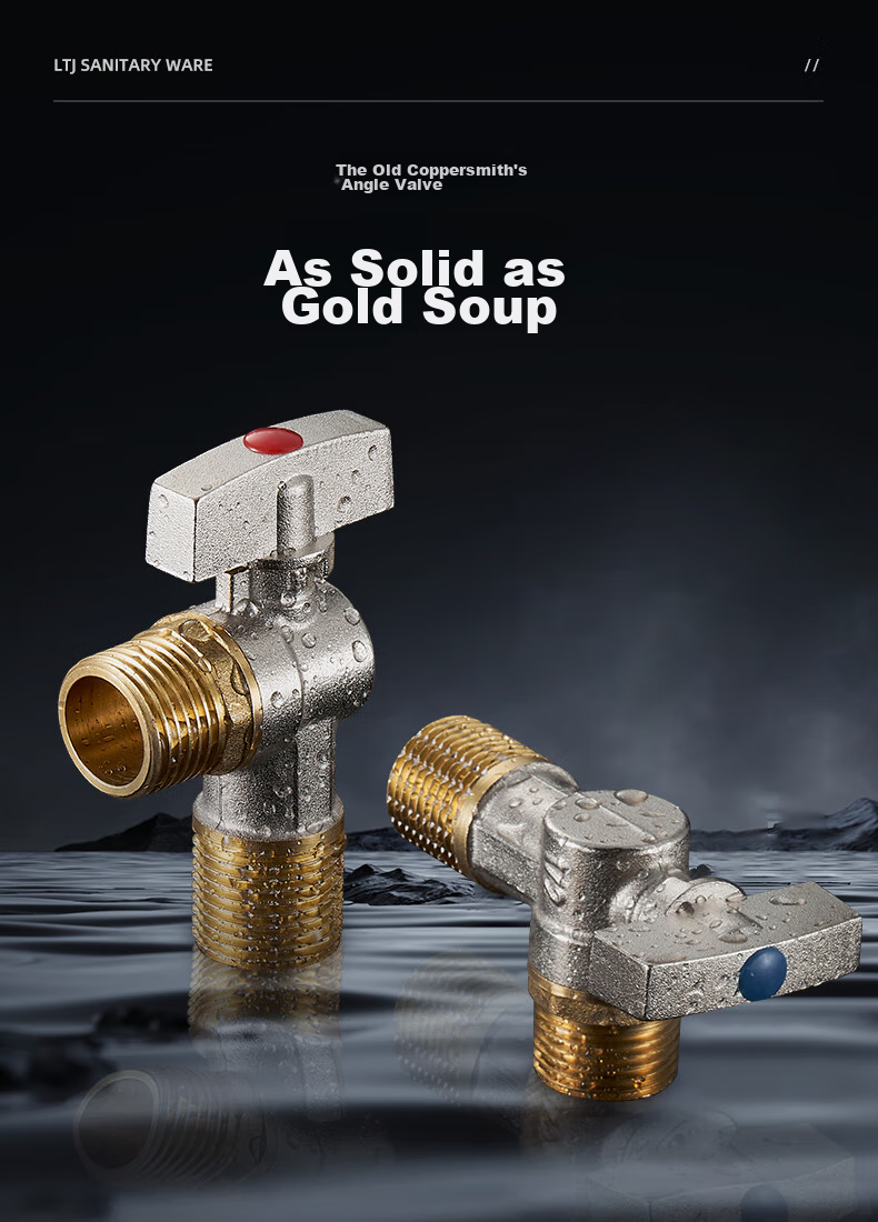 LTJ Brass Angle Valve, High Flow Rate, 1/2 Inch U8E 3