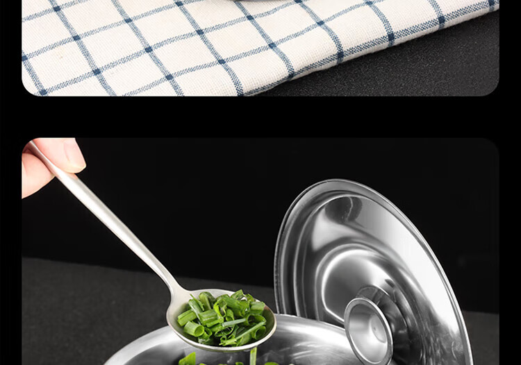 Baijie Seasoning Container, Stainless Steel Condiment Jar, Spiced Bowl with Lid, Thickened Lard Canister, Condiment Bucket, Oil Basin, Seasoning Pot 6