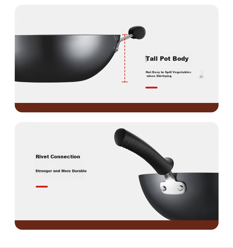 SUPOR Titanium Ceramic Non-Stick Health Pan, Flat Bottom Wok, Frying Pan, 30cm, Compatible with Induction Cookers, Easy to Clean, Low Smoke 9