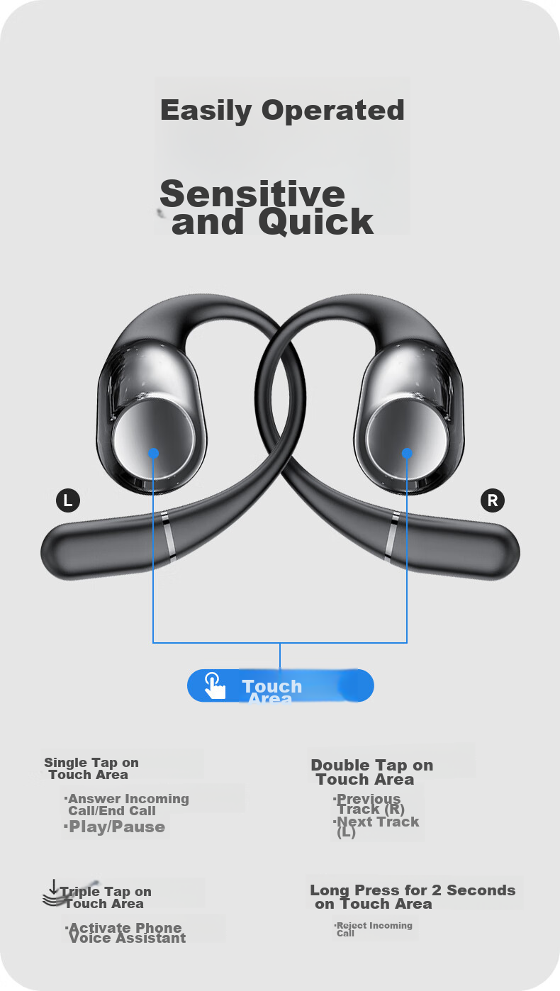 Aigo Bluetooth Headphones, Over-Ear Active Noise Cancellation, Comfortable Wear, Suitable for Music, Gaming, And Sports, Compatible with Apple And Xiaomi Phones And Computers, WH300 Starry Silver 11
