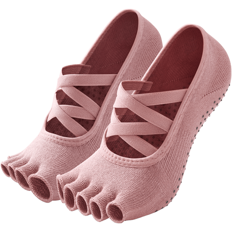 Keep Yoga Socks, Non-Slip Toe Separation Women's Five-Toe Socks, Indoor Floor Exercise Dance Pilates Summer Sports