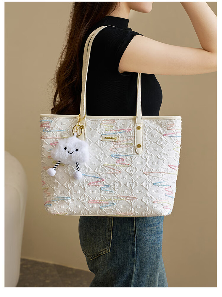 Aokang Women's Handbag, Trendy And Fashionable Large-Capacity Tote Bag, Light Luxury Versatile Shoulder Bag, Birthday Gift for Girlfriend Or Wife 1
