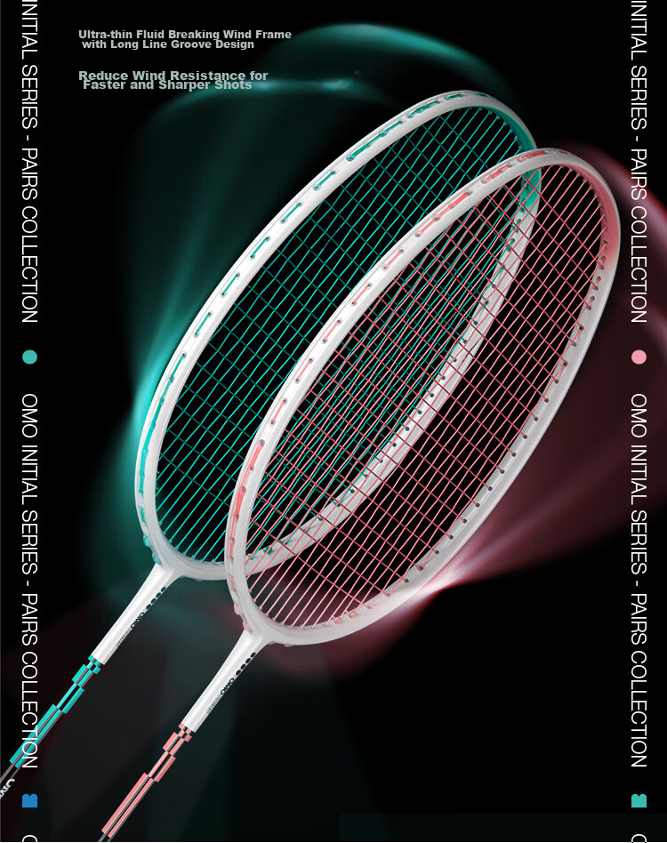 Dooot Full Carbon Ultra-Light 5u Offensive Badminton Racket, Single Racket, OMO Style Chop, Beginner to Advanced Racket 4