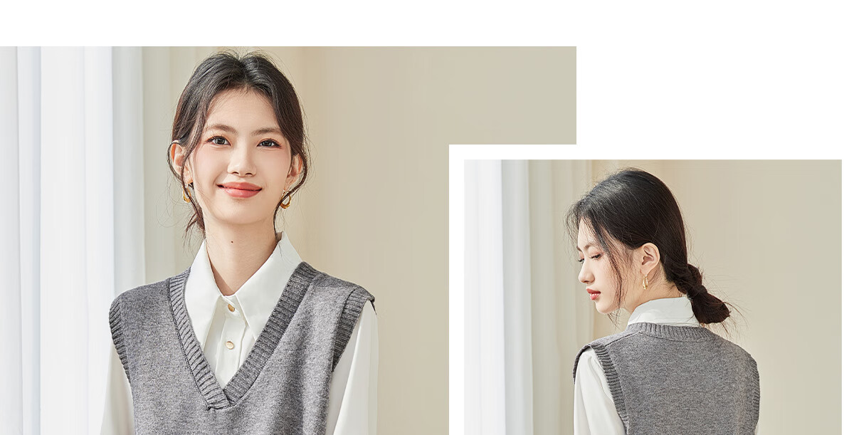 PinCai Knitted Vest for Women, V-Neck Sweater, Sleeveless Cardigan, Loose-Fitting Top P137Z5837 27