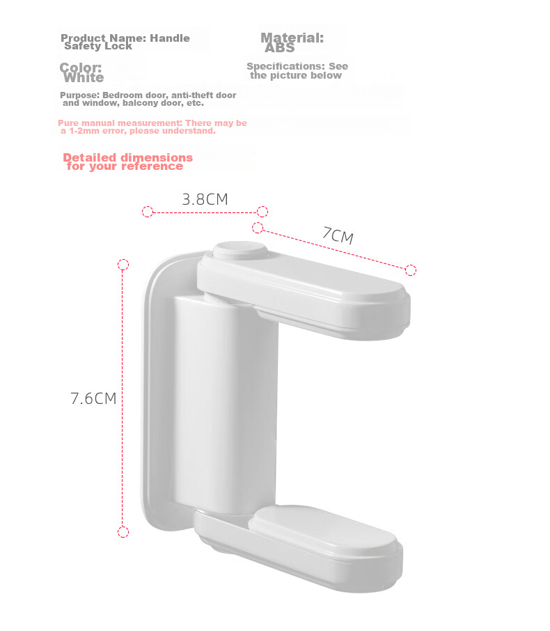BFU Child Safety Lock, Anti-Theft Door Lock, Anti-Baby Door Opener, New Or Old Packaging Shipped Randomly 7