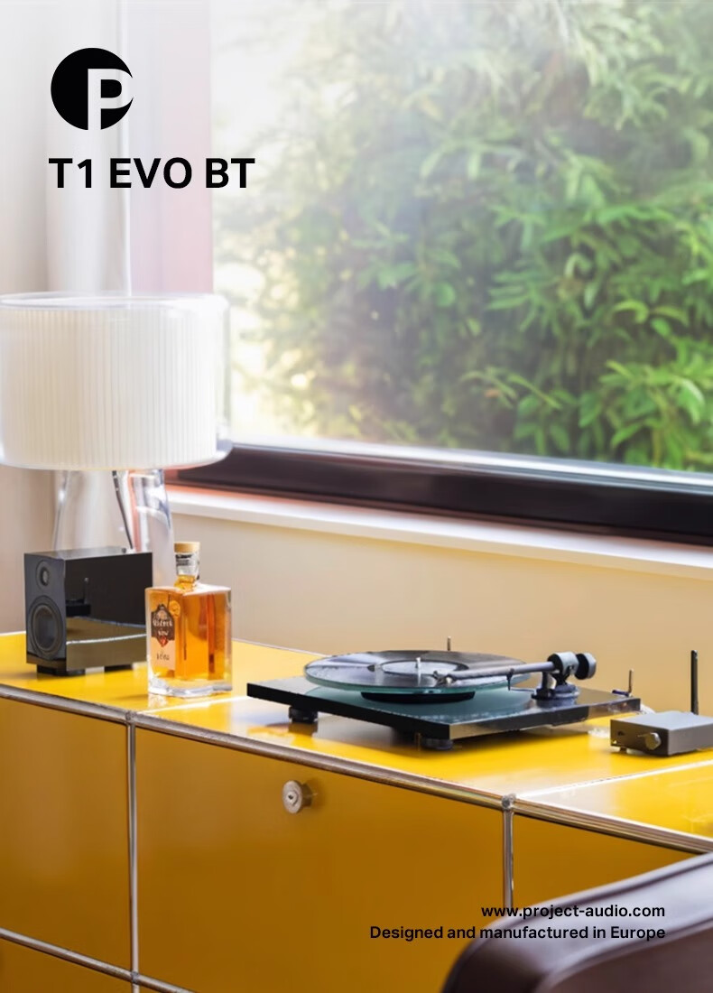 Baodie T1 EVO BT, Audiophile Turntable, Imported from Austria, Pro-Ject Record Player, Black Graduation Gift, Father's Day Present 1