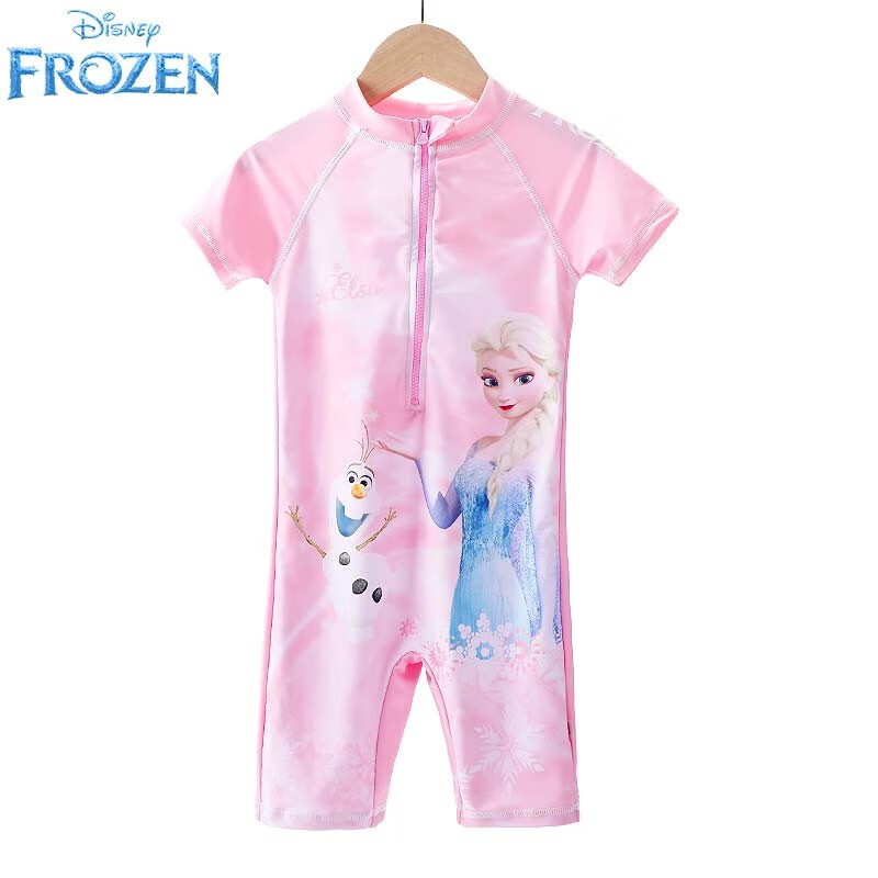 Dishini Frozen Elsa Princess Children's Swimsuit One-Piece Girls' Swimsuit And Swim Trunks Stylish Girls' Swimming Costume Baby Swimwear