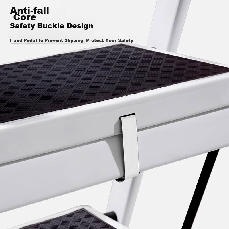 XINGKAI Ladder, Household A-Frame Ladder, Folding Ladder, Thickened Safe Multi-Functional Climbing Ladder, TZ10 Four-Step White