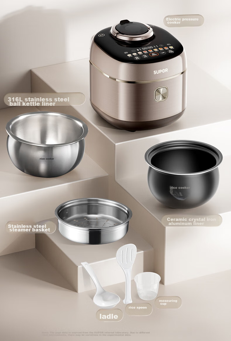 SUPOR New High-Pressure 140kPa Quick Release Titanium Fresh Breath IH Electric Pressure Cooker 5L 2200W 316L High-Pressure Pot for 4-6 People SY-50FH5999Q 26
