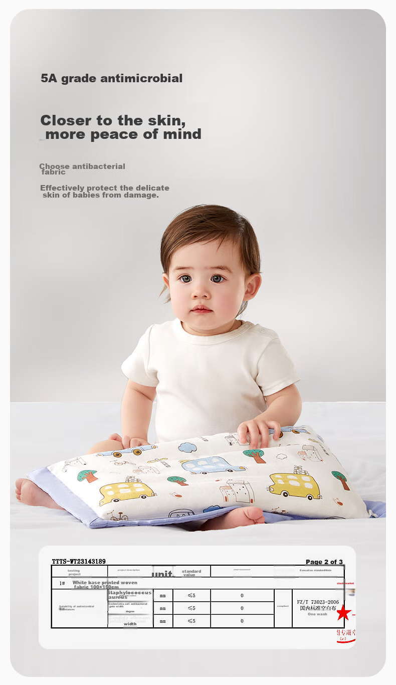 Shiyuejiejing Children's Pillow for Ages 2-4, Nap Pillow for Primary School Students, Baby Neck Support Pillow, Suitable for All Seasons, Sold by JD City Forest 5
