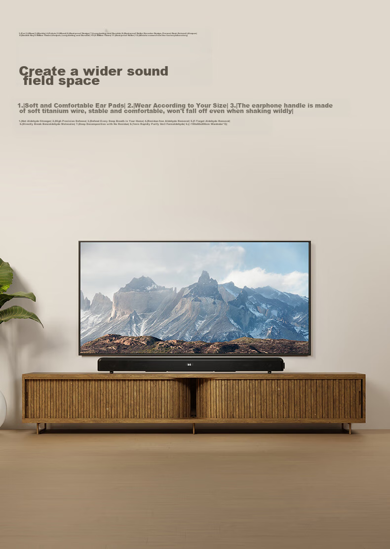 F&D Soundbar Bluetooth Speaker, PS5 Gaming Speaker, TV Speaker, Projector Speaker, Bar Speaker, Home Living Room Theater 3D Surround Sound HT-320 6