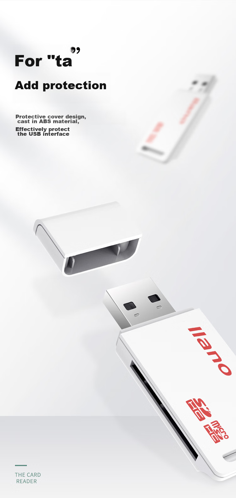 Llano Card Reader, Multi-Function SD/TF Card Reader, Multifunctional Camera And Phone Card Reader, Micro SD Card Reader, Two-I 9