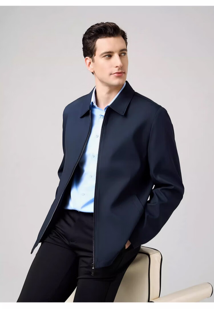 Yalu Administrative Jacket for Men, Spring 2026 Business Casual Dad's Outerwear, Middle-Aged And Elderly Menswear Coat, Cadre Clothing 14