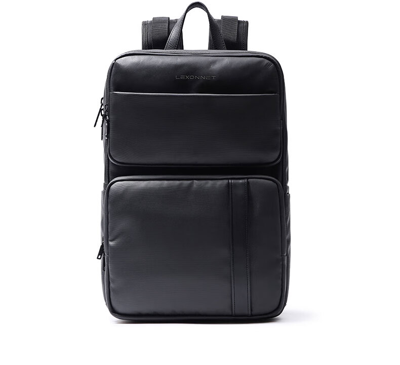 LEXON Men's Backpack, 15.6/16 Inch Laptop Bag, Genuine Leather Business Backpack, Large Capacity Travel Schoolbag 9