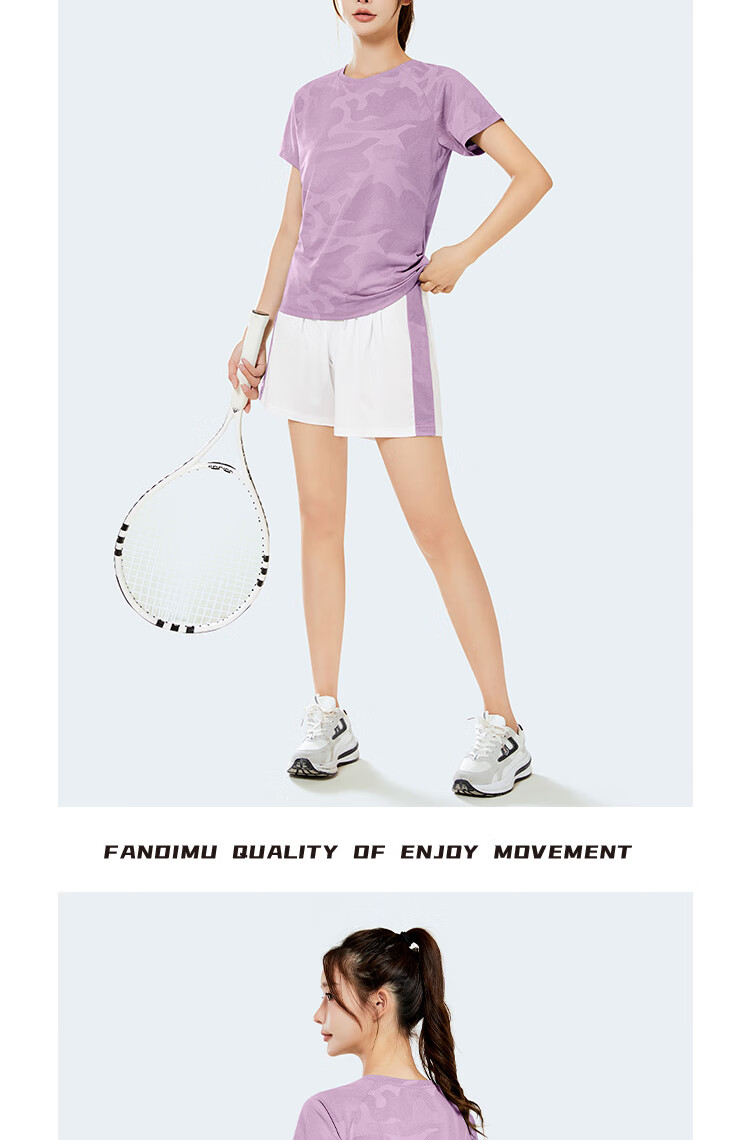 Fandimu Badminton Outfit for Women, Sports Running Yoga Tennis Fitness Wear, Breathable Comfortable Outdoor Training Hiking 15