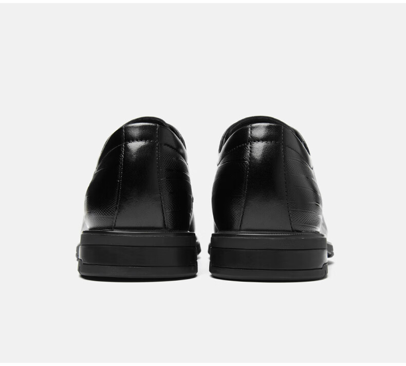 HLA Men's Leather Shoes, Business Formal Wear, Comfortable Wedding Groom Derby Shoes HAAPXM2FBA242, Black, Size 40 30