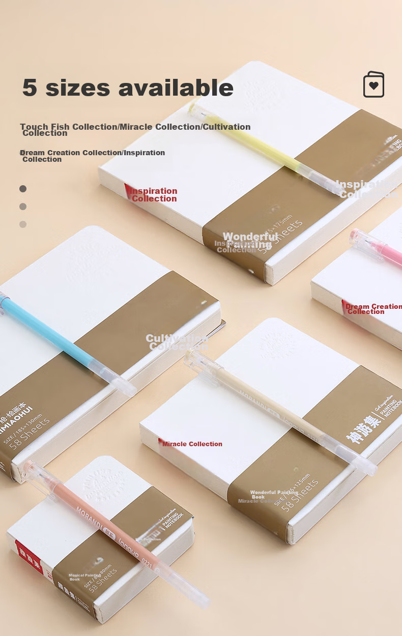 DiLe Fishing Collection, Wonderful Drawing Sketchbook, Flip Book, 200g Extra Thick Acrylic Marker Paper, Compact And Portable DIY Pocket Notebook, LG-24486 3