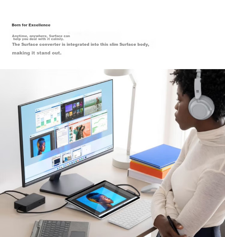 Isky Microsoft Surface Pro 9/10/11 Docking Station, Thunderbolt 4 High-Speed Transfer, Type-C Expansion Dock, HDMI HD 4K Screen Casting Projector Converter, USB 3.0 Connector 14