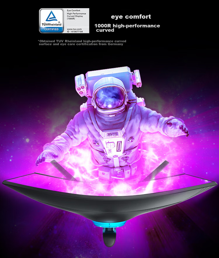SAMSUNG 27-Inch G70F, 4K, 180Hz, Fast IPS, Dual-Mode 360Hz, Ultra-Thin, HDR, Low Blue Light, Xuanlong Knight, Gaming Monitor, LS27FG706ECXXF 3