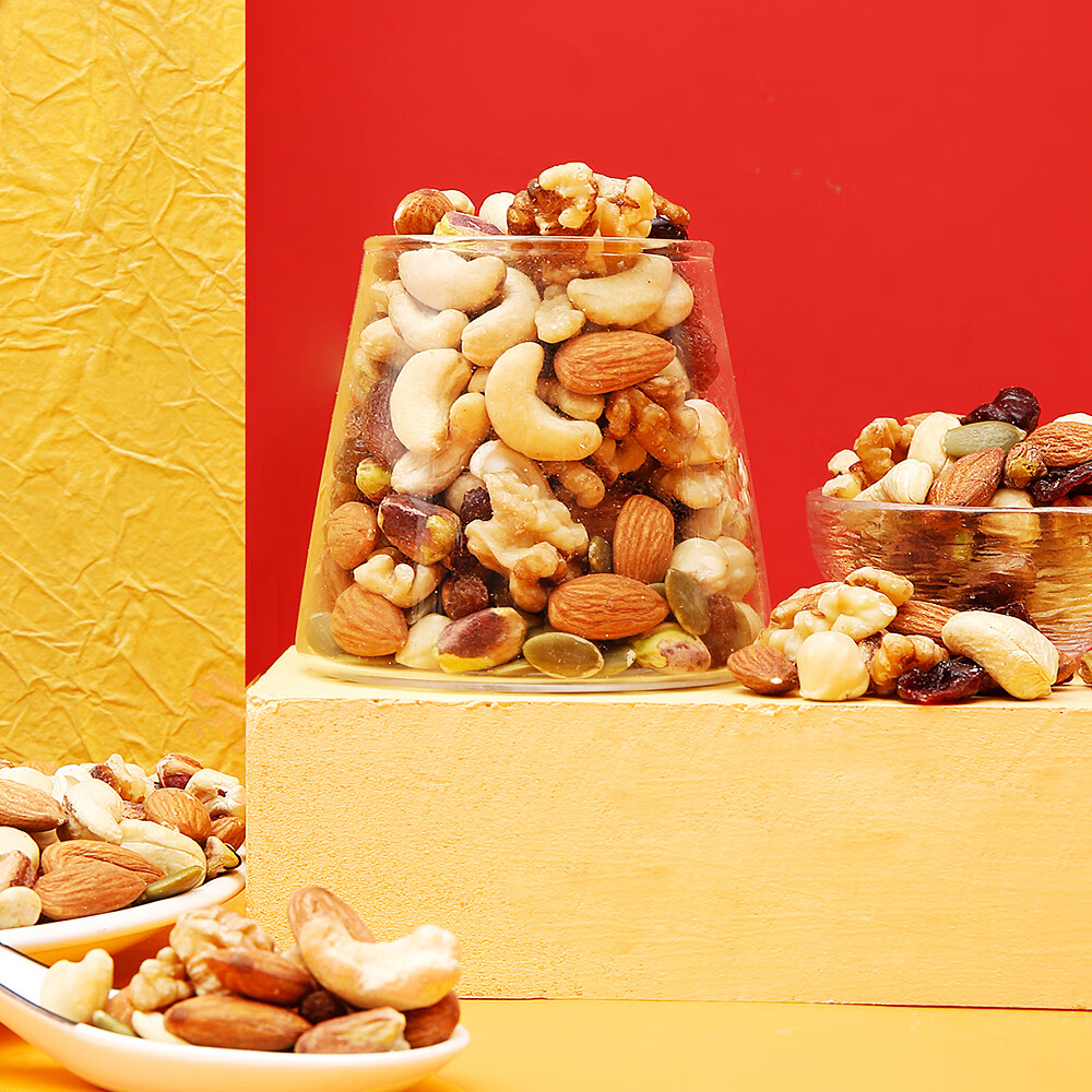 森宝 综合坚果果干500g孕妇零食核桃开心果巴旦木腰果福利送礼团购