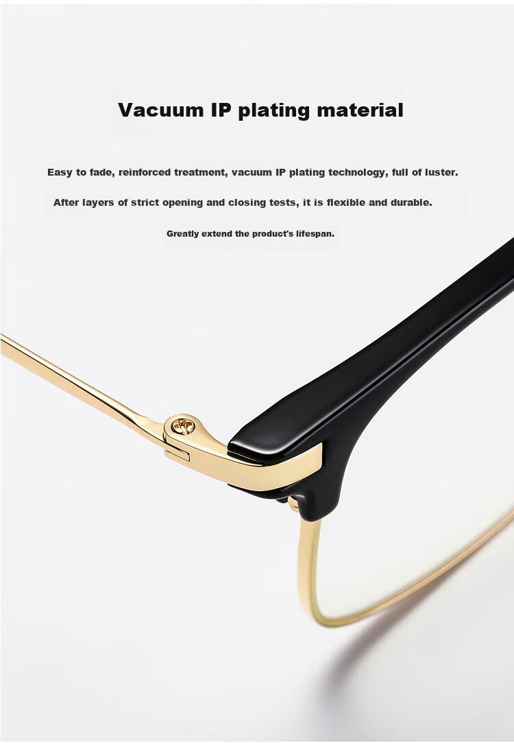 Mr. PuTian Reading Glasses for Men And Women, Bifocal Anti-Blue Light Presbyopic Glasses for Elderly, Gold And Black, 300 Degrees (65-69 Years Old) 7