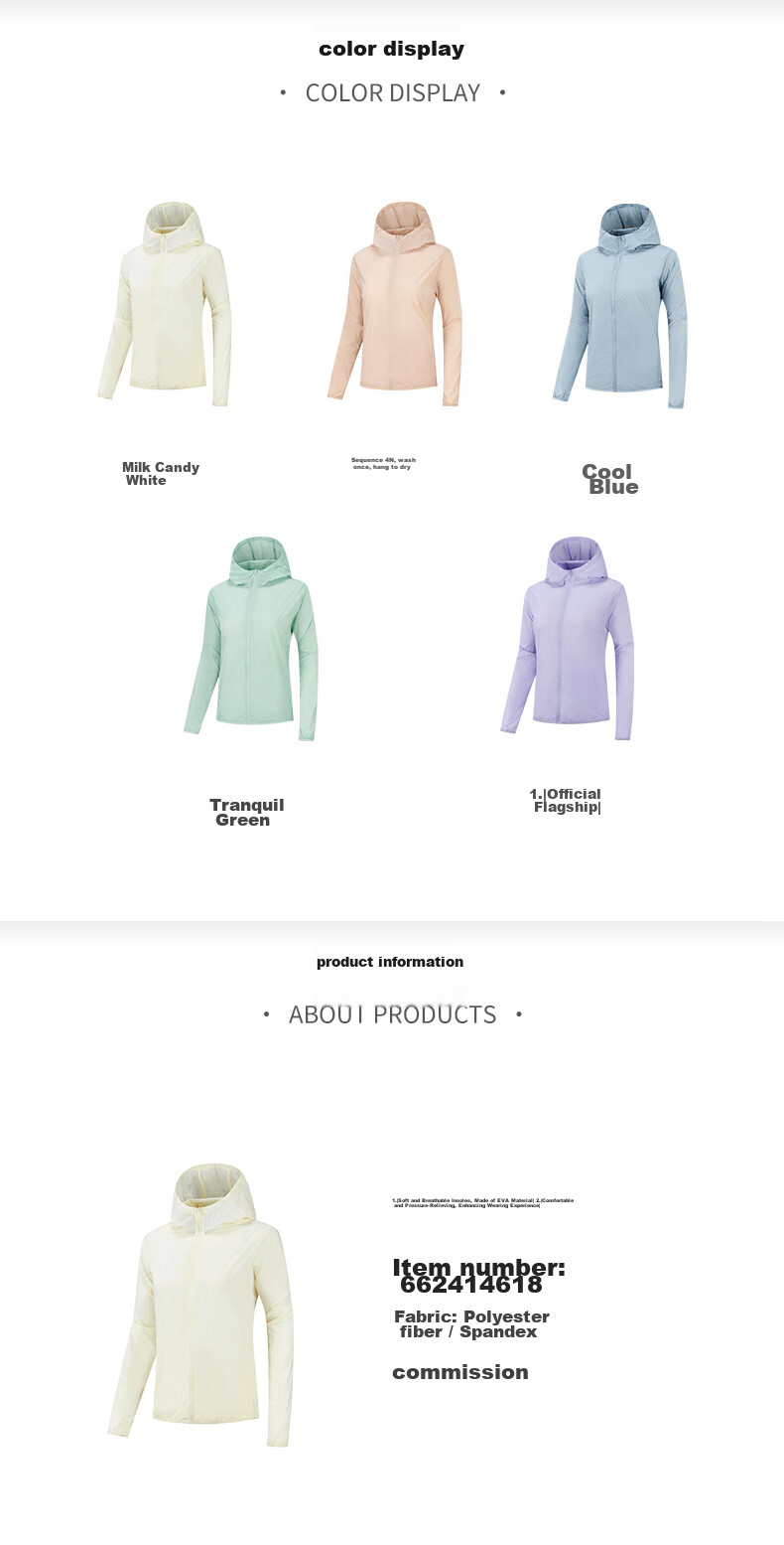 361° Women's Summer Sunscreen Jacket UPF50+ Sports Outdoor Cycling Ice Silk Casual Coat 662624605H-4 50