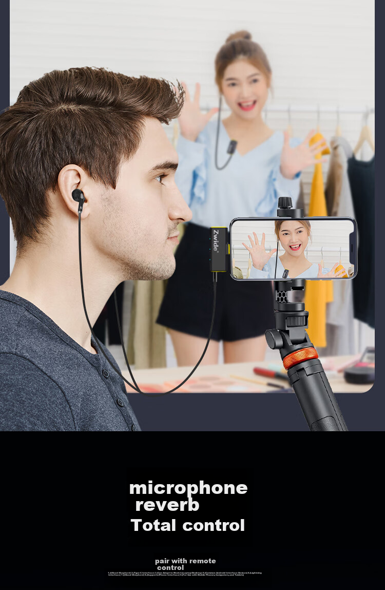 ZWIDE Wireless Lavalier Microphone Android Computer Adapter 15