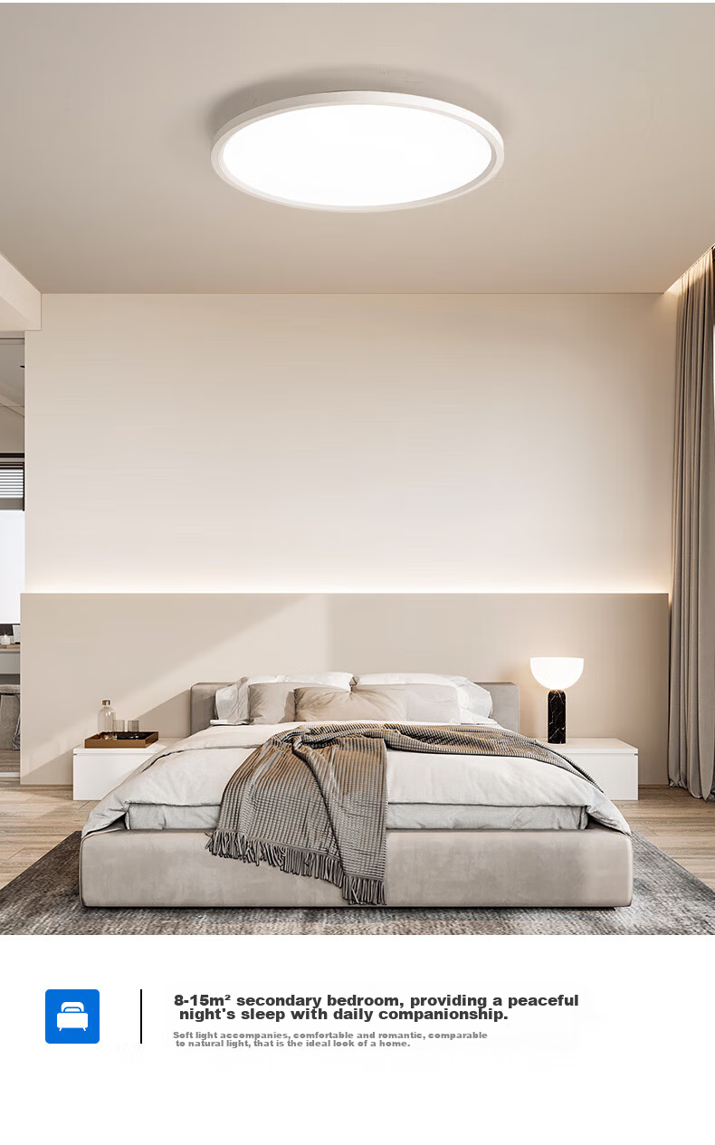 Yueying Cloud Light Ultra-Bright 4th Generation Bedroom Eye Protection Ceiling Light, Full Spectrum Children's Room Study Lamp, Bookroom Ultra-Thin LED Light 23